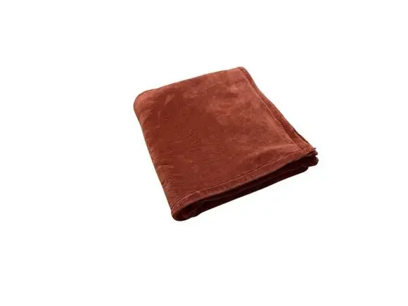 Berskshire Blankets Burnt Orange Throw Blanket Quilt Cover Soft Fleece King