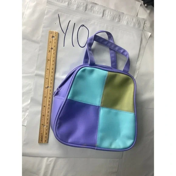 Purple Nylon Cosmetic Bag Zipper Pouch Travel Makeup Organizer‎