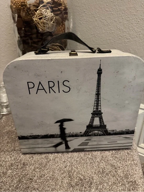 Paris Eiffel Tower Carry Case with Monochrome Print