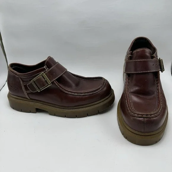Skechers Buckle Platform Chukka Chunky Lug Shoes Mens Sz 9.5 Y2K 90s Brown‎