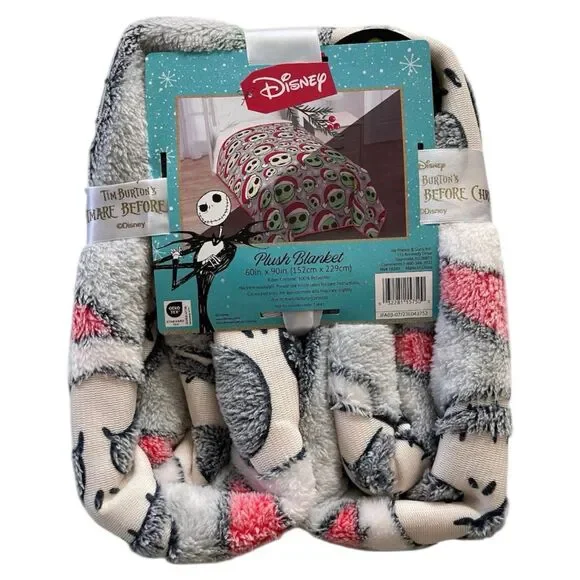 Disney Nightmare Before Christmas Glow in the Dark Soft Plush Blanket 60