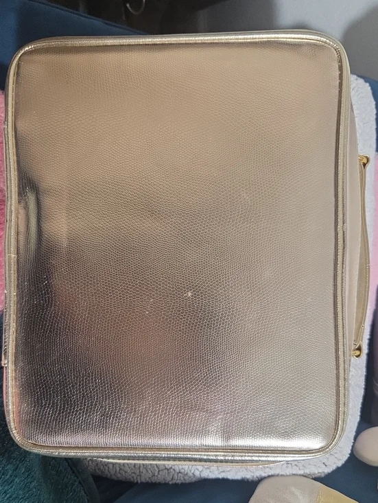 Metallic Gold Women's Top-Handle Travel Case