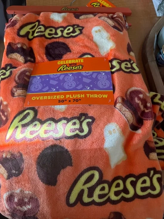 Reeses halloween plush soft throw