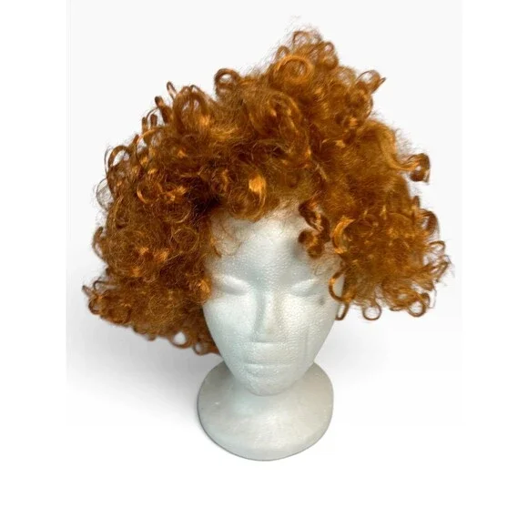 Adult Orange Curly Wig