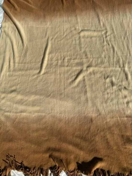 Martha Stewart Throw Blanket Ombre yellow Brown 62