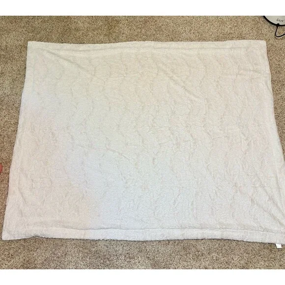 Graced Soft Luxuries Blanket Ivory Thick Plush 60” X 49