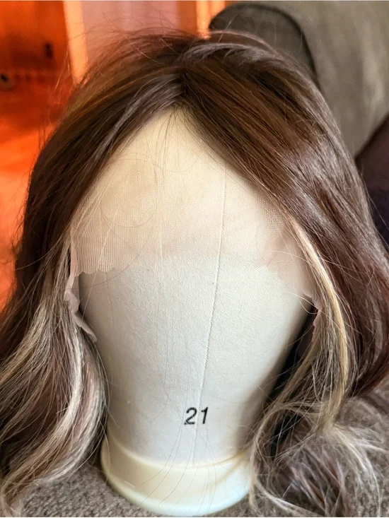 “CSC Frankie” German Chocolate Cake,  Lace Front Wig with Blonde Highlights