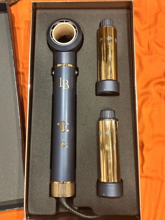 Gold & Black Curling Wand with Two Interchangeable Barrels