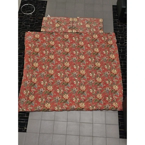 Roee Tree Bedding Queen Comforter Set Pillow Cases Shams‎ Red Floral