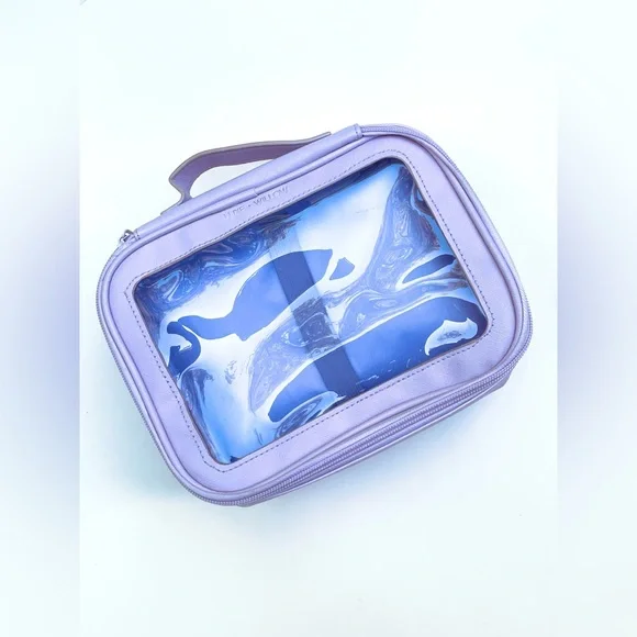 Luxe + Willow Clear Windowed Makeup Bag With Two Compartments NWOT