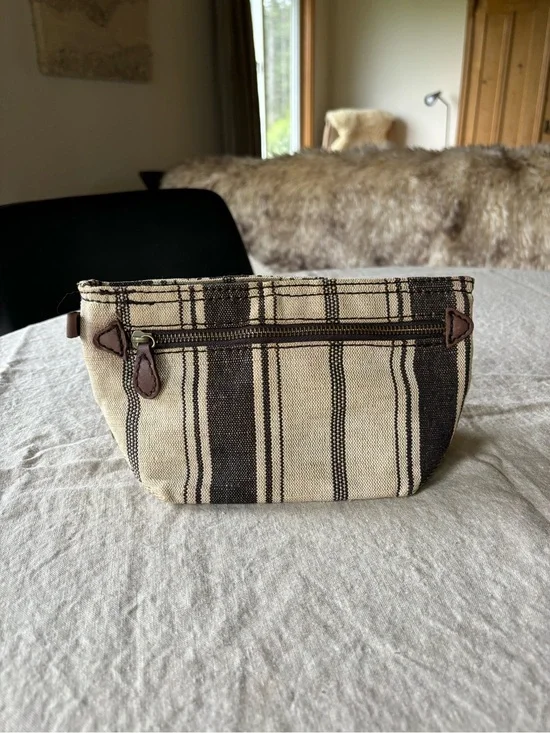Jute and Cotton Cosmetic Bag
