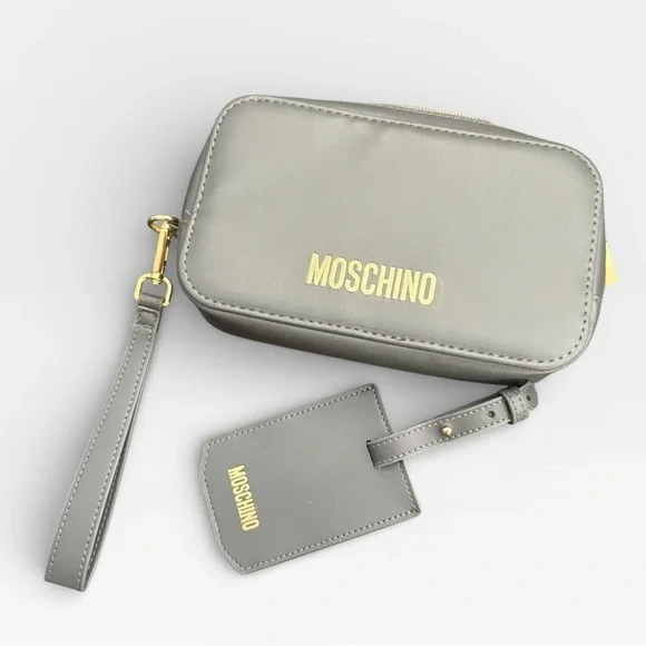 New Moschino Cosmetics Travel bag with luggage name tag