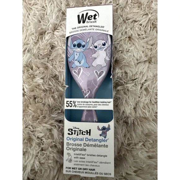 Original Detangler Hair Brush, Stitch & Angel (Disney Love), Ultra-Soft Intel...