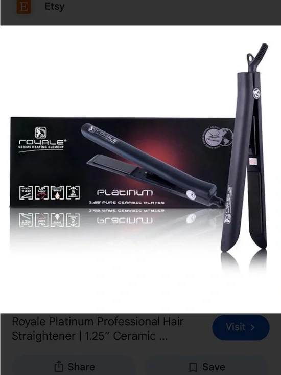 Black Hair Straightener - 1.25