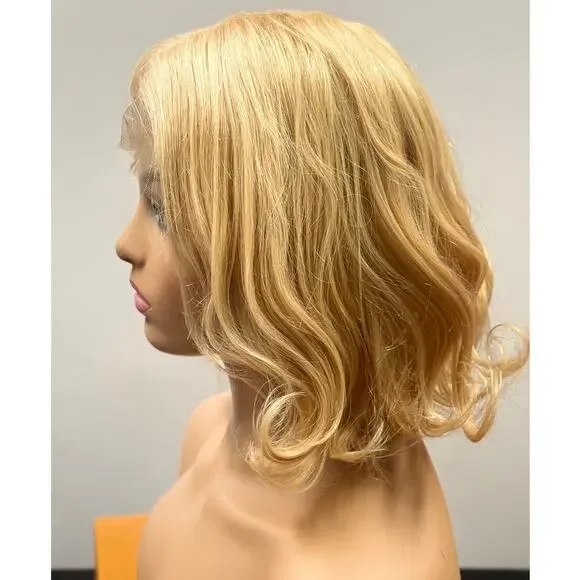 Wigsbuy Blonde Loose Wave Synthetic Hair Wig Mid-Length 12