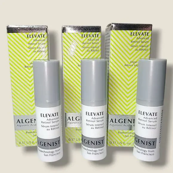 3 x‎ Algenist Elevate Advanced Retinol Serum Face Firming 0.17 fl. oz. /5 mL