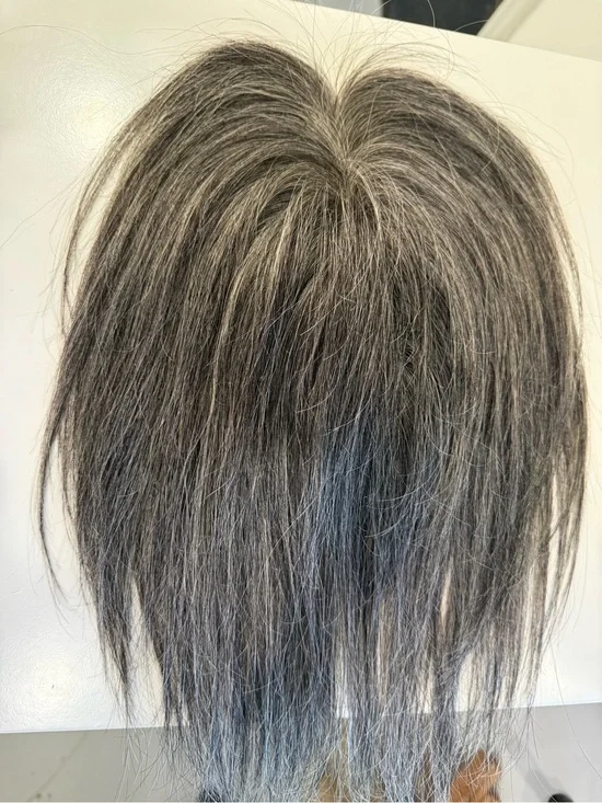 Gray Blend Women's Human hair topper