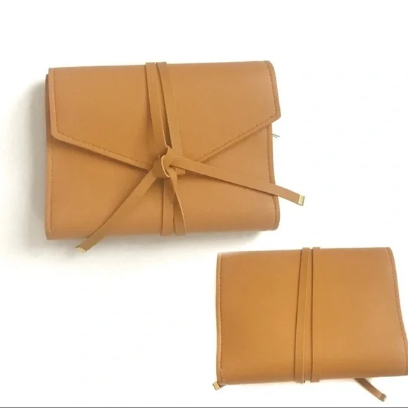 Glass Ladder And Co Light Brown Tan Portfolio Case Wallet
