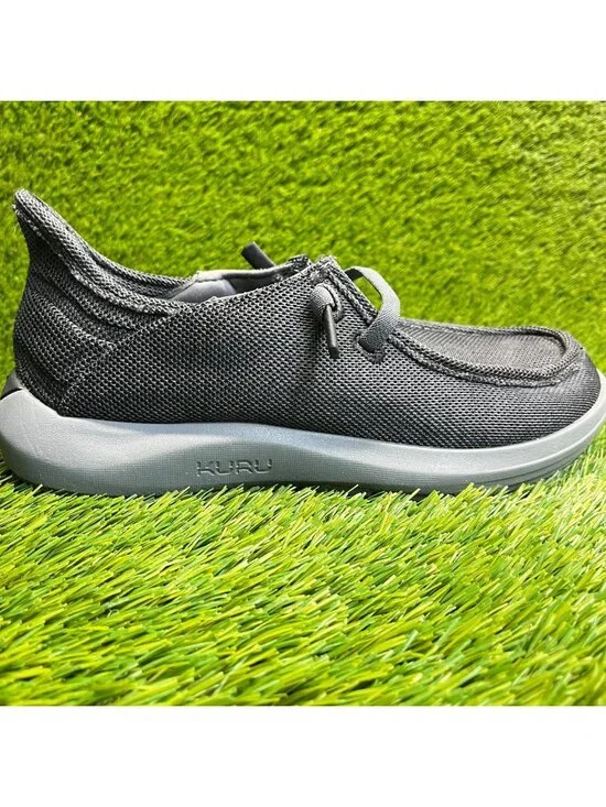 Kuru Draft Rento Mens Size 8 Black‎ Gray Classic Outdoor Walking Slip-On Shoes