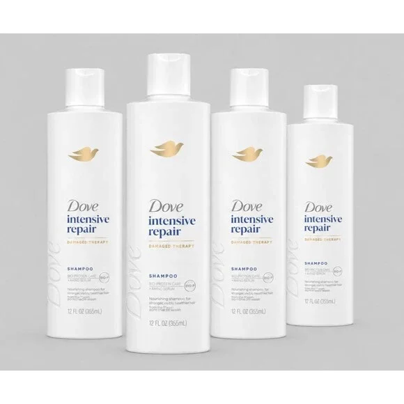 4-Pack Dove Shampoo Intensive Repair for Damaged Hair with Bio-Protein care 12oz