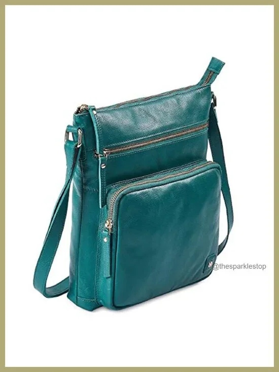 Genuine Full-Grain Leather Crossbody Bag Sling Purse Travel Handbag