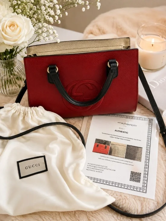 GUCCI AUTHENTIC SHOULDER BAG WITH CROSSBODY STRAP