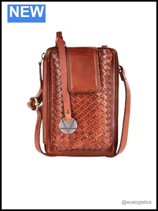Genuine Leather Small Crossbody Bag for Women Cell Phone Purse with Adjustable