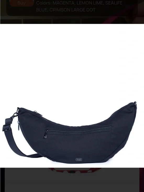 LUG Boomerang Sling Crossbody Bag - Black