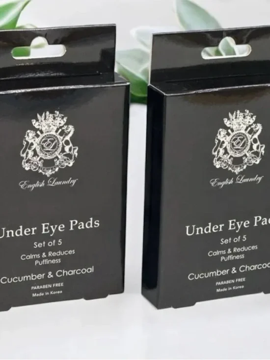 English Laundry Black Under Eye Pads - Cucumber & Charcoal 2 Boxes Sealed NWT