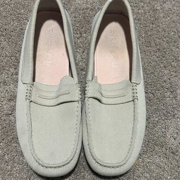 Rothys Gray Canvas Loafers