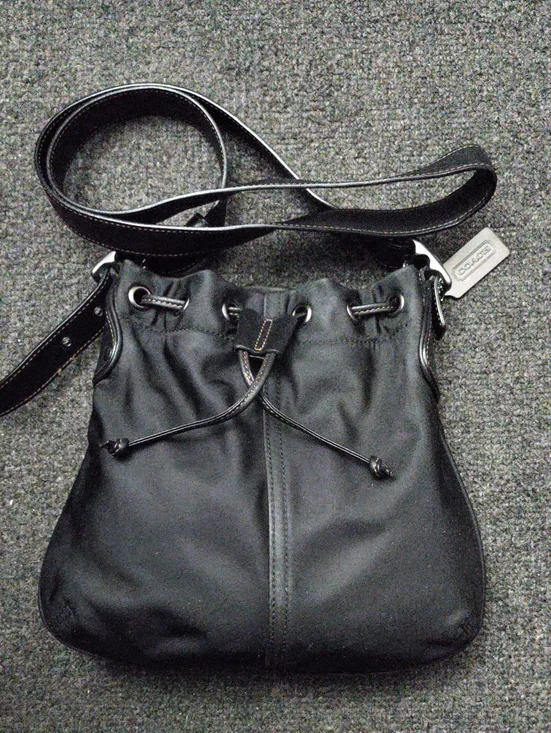 Coach Black Drawstring Crossbody Bag #6649