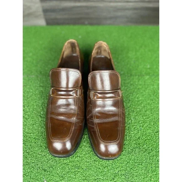Florsheim‎ Brown Leather Loafers Men's 10 D Vintage