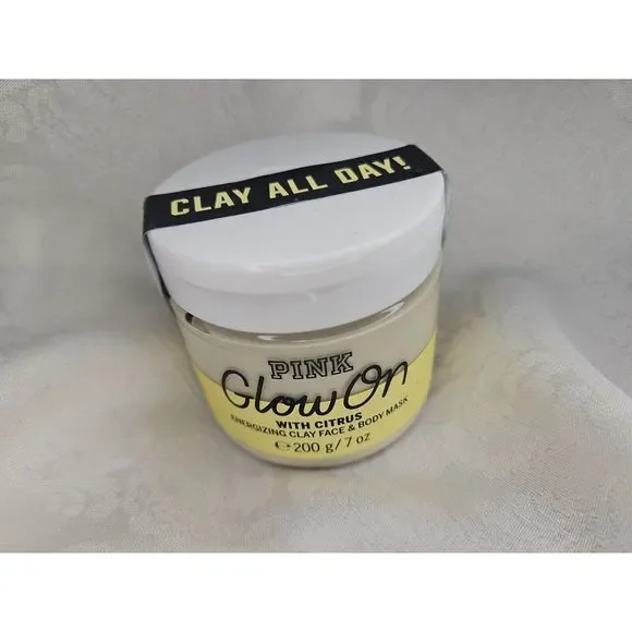 Victoria's Secret PINK‎ GLOW ON Nourishing Clay Face Mask w/CITRUS CLAY ALL DAY!