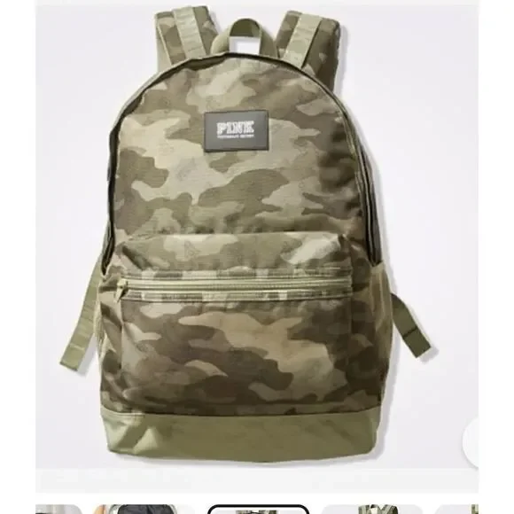 Victorias secret pink camouflage campus backpack
