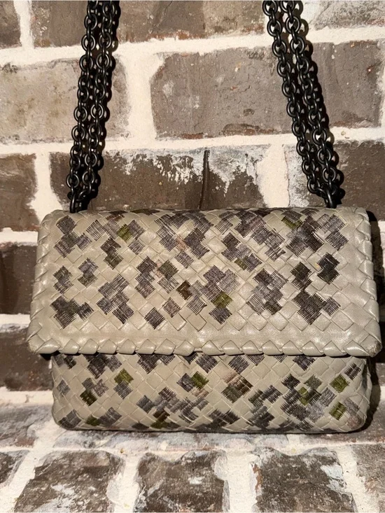 Bottega Veneta Intrecciato embroidered Olimpia shoulder bag