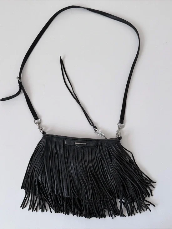 Rebecca Minkoff Black Fringe Leather Crossbody