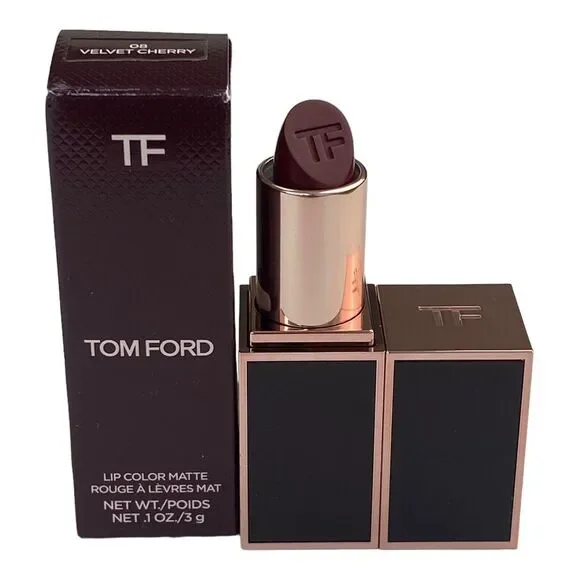 Tom Ford Matte Lipstick 08 Velvet Cherry Lip Colour Limited‎ Edition Case NIB