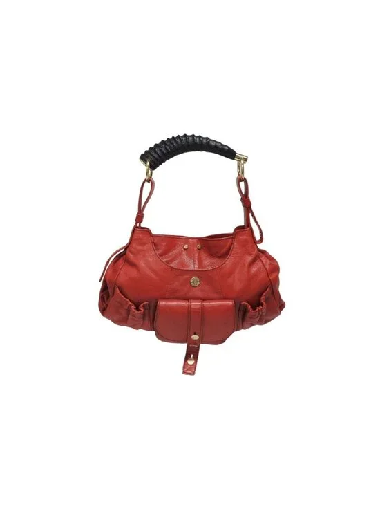 Saint Laurent Mombasa Hobo Handbag Cotton Leather Deer Antler