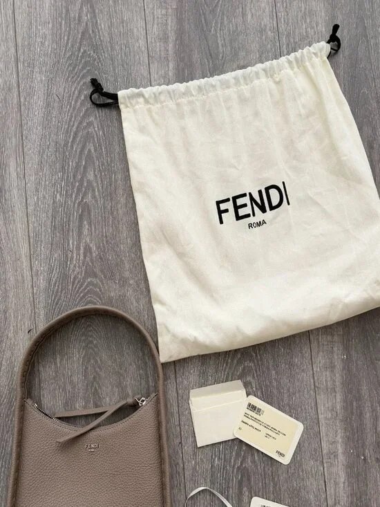 Fendi Mini Fendessence Hobo Taupe - Brand New