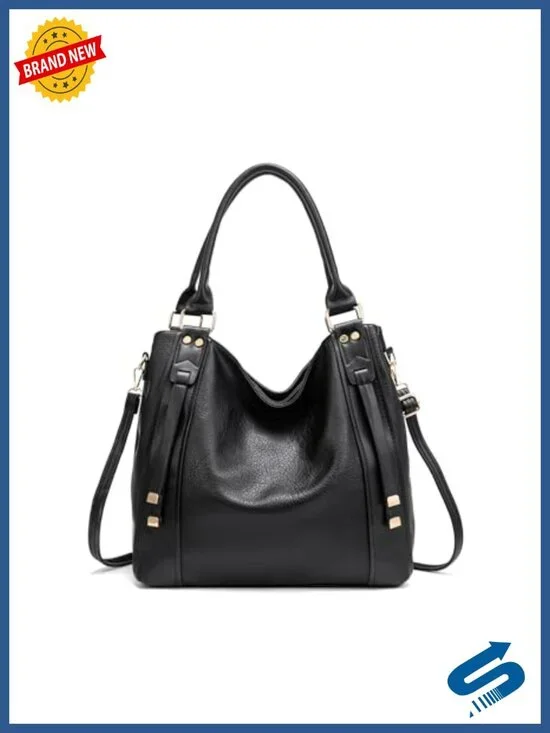 Vintage Faux Leather Hobo Tote Bag Satchel Purse with Strap Women