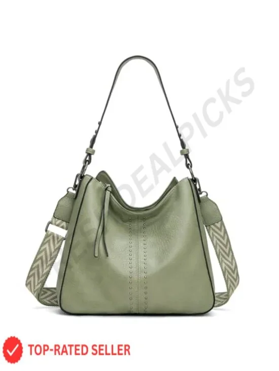 Vegan Leather Hobo Bag Women Top Handle Satchel Shoulder Purse Crossbody