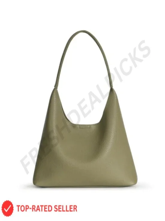 Slouchy Hobo Shoulder Bag for Women Vegan Leather Small Everyday Purse Magnetic