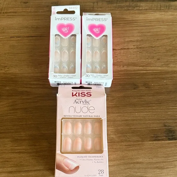 Kiss Nude Acrylic Nails with Flexi-Fit Technology-Size Medium