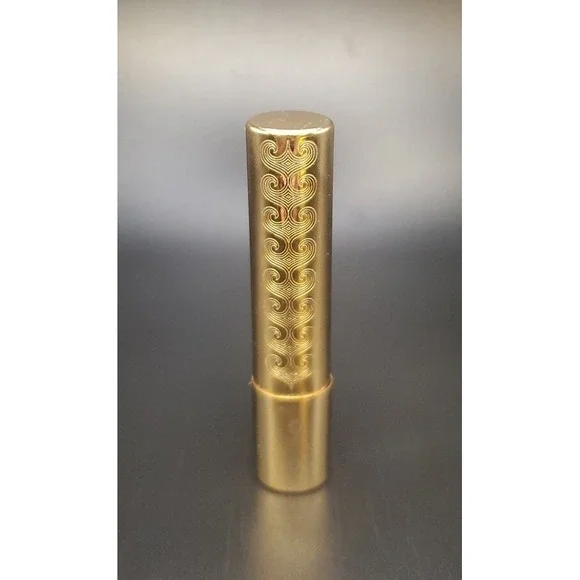 Vintage Collectable Dorothy Gray Etched Oval Lipstick Tube Gold Tone Retractable