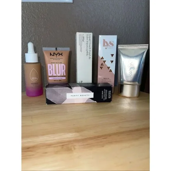 Rare Beauty, Lys beauty, Fenty Beauty and NYX Foundation bundle