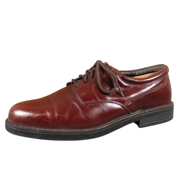 Nunn Bush‎ Men's 10.5 Brown Leather Oxford Dress Shoes Classic Lace-Up Comfort