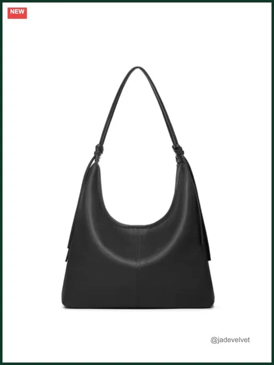 Vegan Leather Slouchy Hobo Purse Tote Handbag Shoulder Satchel with Tassel