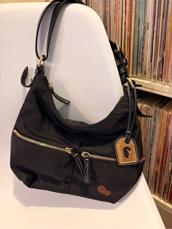 Dooney and Bourke Shoulder Bag with Gold Accents