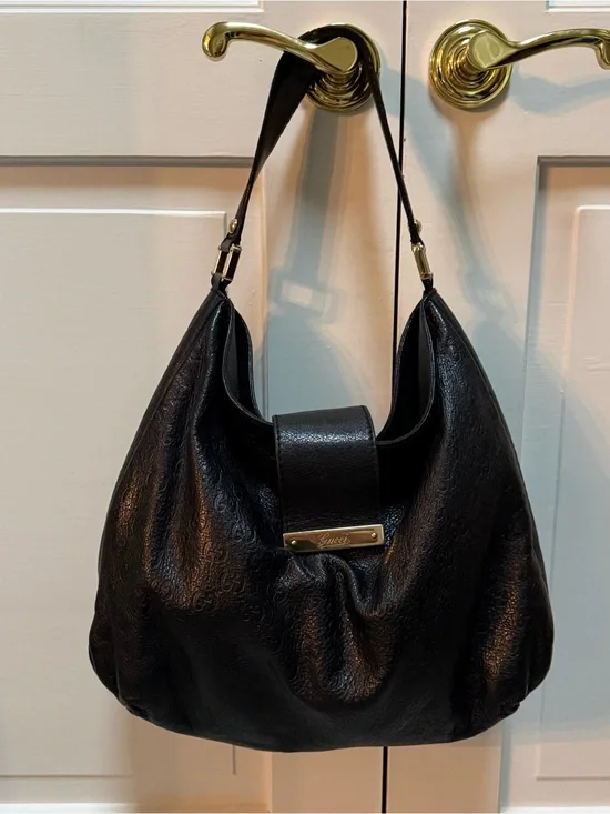 Vintage Gucci Guccissima black bag