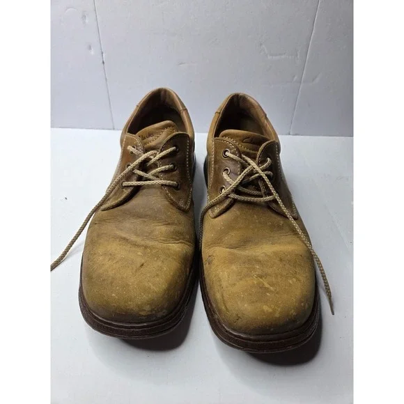 Clarks Mens Brown Leather Lace Up‎ Oxford Shoes Square Toe Size 10 M 38821 10M